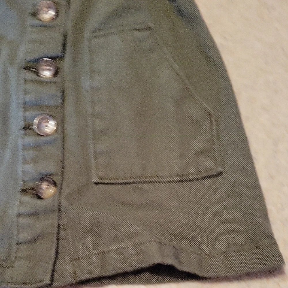 Wonder Nation Olive Green Button-Up Dress SIZE 18 MONTHS